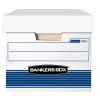 Bankers Box® Stor/File™ Medium-Duty Storage Boxes With Locking Lift-Off Lids And Built-In Handles, Letter Size, 24" x 12" x 10", 60% Recycled, White/Blue, Case Of 4, 70107 - Image 3