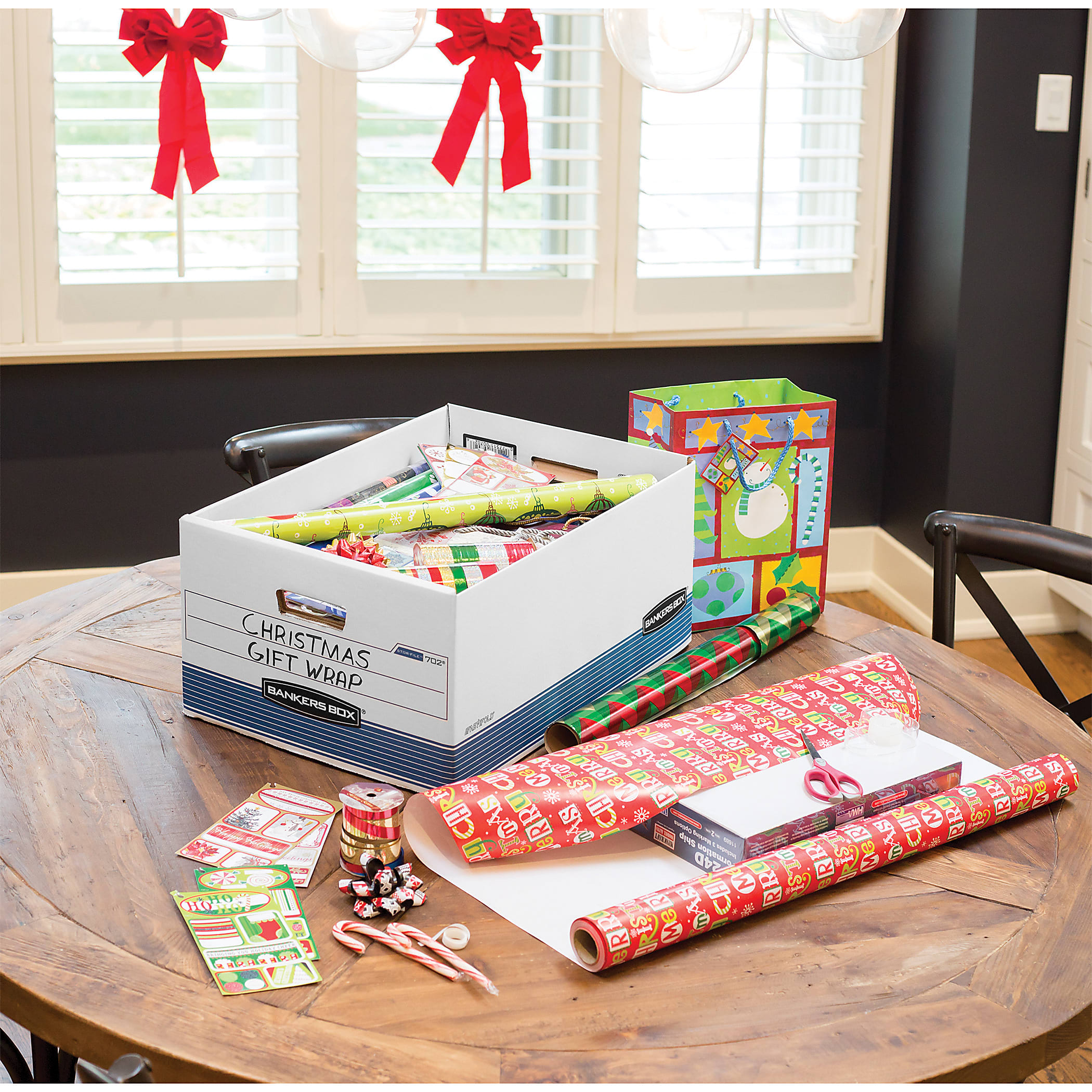 Bankers Box® Stor/File™ FastFold® Medium-Duty Storage Boxes With Locking Lift-Off Lids And Built-In Handles, Legal Size, 24“D x 15" x 10", 60% Recycled, White/Blue, Case Of 4 - Image 6