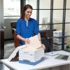 Bankers Box® Stor/File™ FastFold® Medium-Duty Storage Boxes With Locking Lift-Off Lids And Built-In Handles, Legal Size, 24“D x 15" x 10", 60% Recycled, White/Blue, Case Of 4 - Image 7