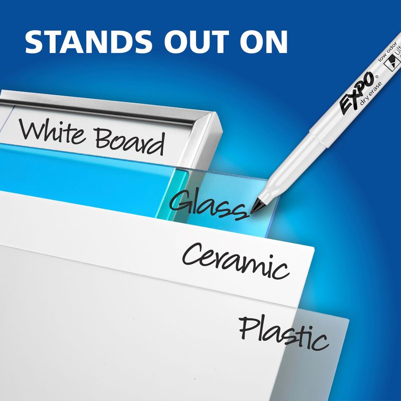 EXPO® Low-Odor Ultra-Fine Tip Dry-Erase Markers, Black, Pack Of 36 - Image 5