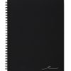 Office Depot® Brand Wirebound Business Notebook, Hard Back Cover, 7-1/4" x 9-1/2", Narrow Ruled, 80 Sheets, Black - Image 2
