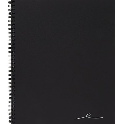 Office Depot® Brand Wirebound Business Notebook, 8-7/8" x 11", 1 Subject, Narrow Ruled, 80 Sheets, Black