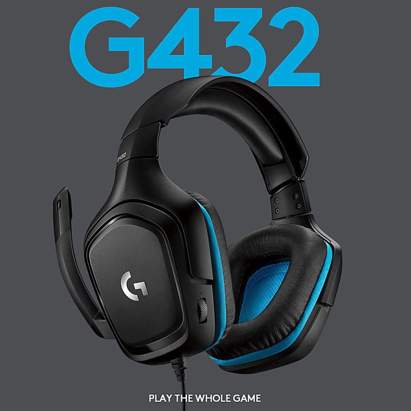 Logitech® G432 7.1 Surround Sound Over-The-Ear Wired Gaming Headset, Black, 981-000769 - Image 2