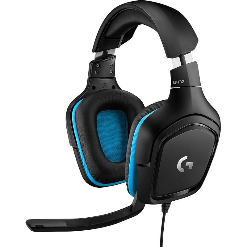 Logitech® G432 7.1 Surround Sound Over-The-Ear Wired Gaming Headset, Black, 981-000769 - Image 8