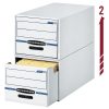 Bankers Box® Stor/Drawer® File, Letter Size, 11 1/2" x 14" x 25 1/2", White/Blue, Pack Of 6 - Image 2