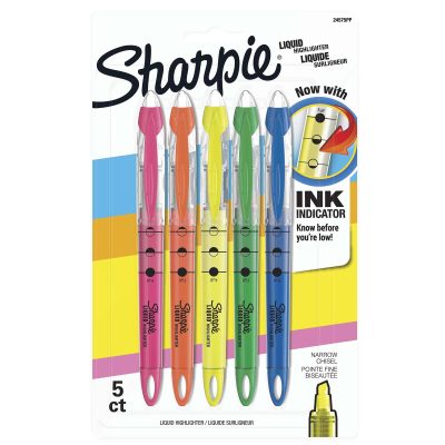 Sharpie® Liquid Highlighters, Chisel Tip, Fluorescent Yellow, 12 Count - Assorted,5