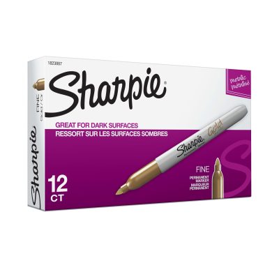 Sharpie® Metallic Permanent Markers, Fine Point, Metallic Silver, Pack Of 36 - Gold,12