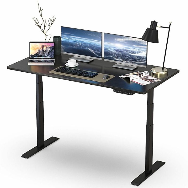 Rise Up® Electric 48"W Standing Computer Desk, Black Frame - Image 10