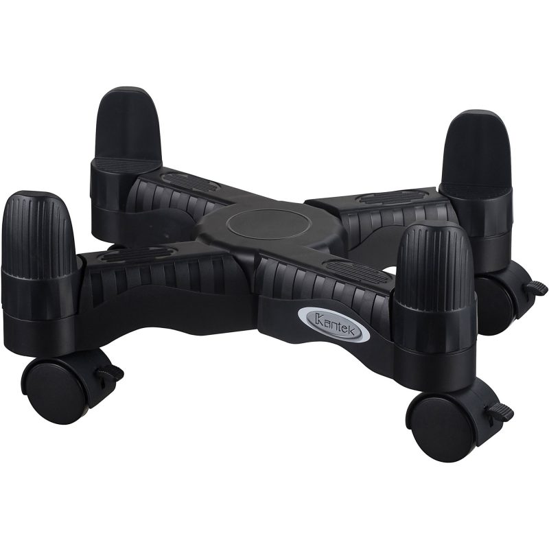 Kantek Mobile Adjustable CPU Stand, 4 4/5"H x 16"W x 7"D, Black - Image 2