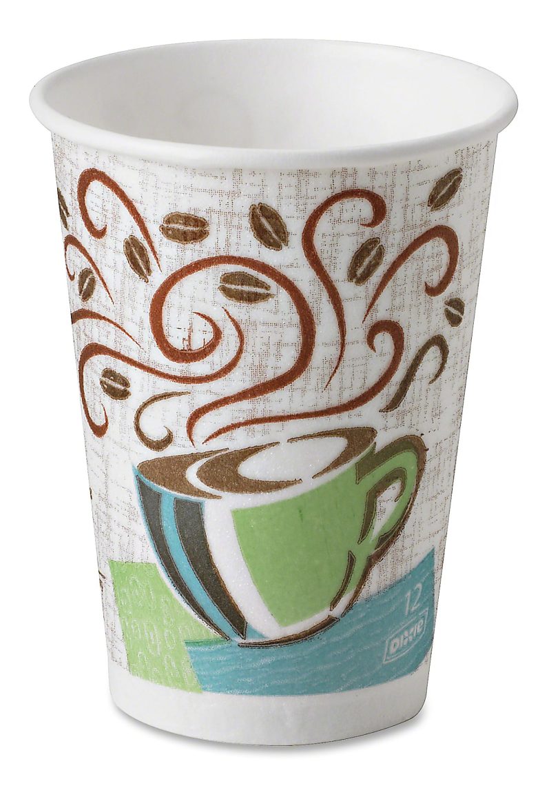 Dixie® PerfecTouch Coffee Haze Paper Hot Cups, 12 Oz, Assorted Colors, Pack Of 160 Cups - Image 2