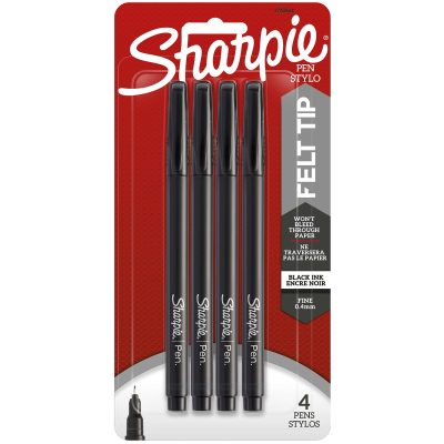 Sharpie® Fine-Point Pens, Fine Point, Black Barrels, Black Ink, Pack Of 12 - Black,4