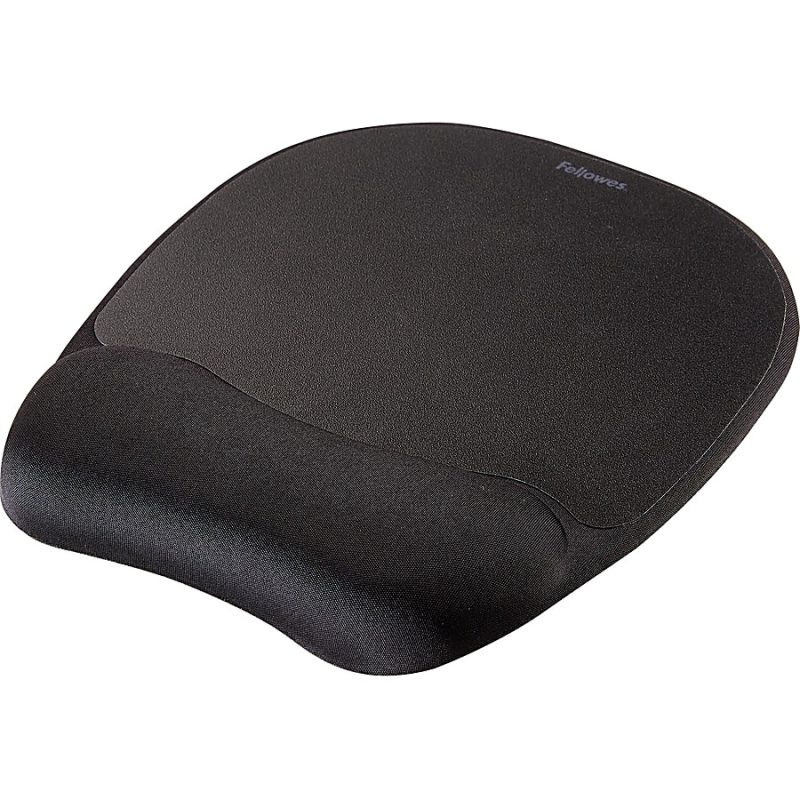 Fellowes® Gel Wrist Rest/Mouse Pad, Fabric, Black - Image 2