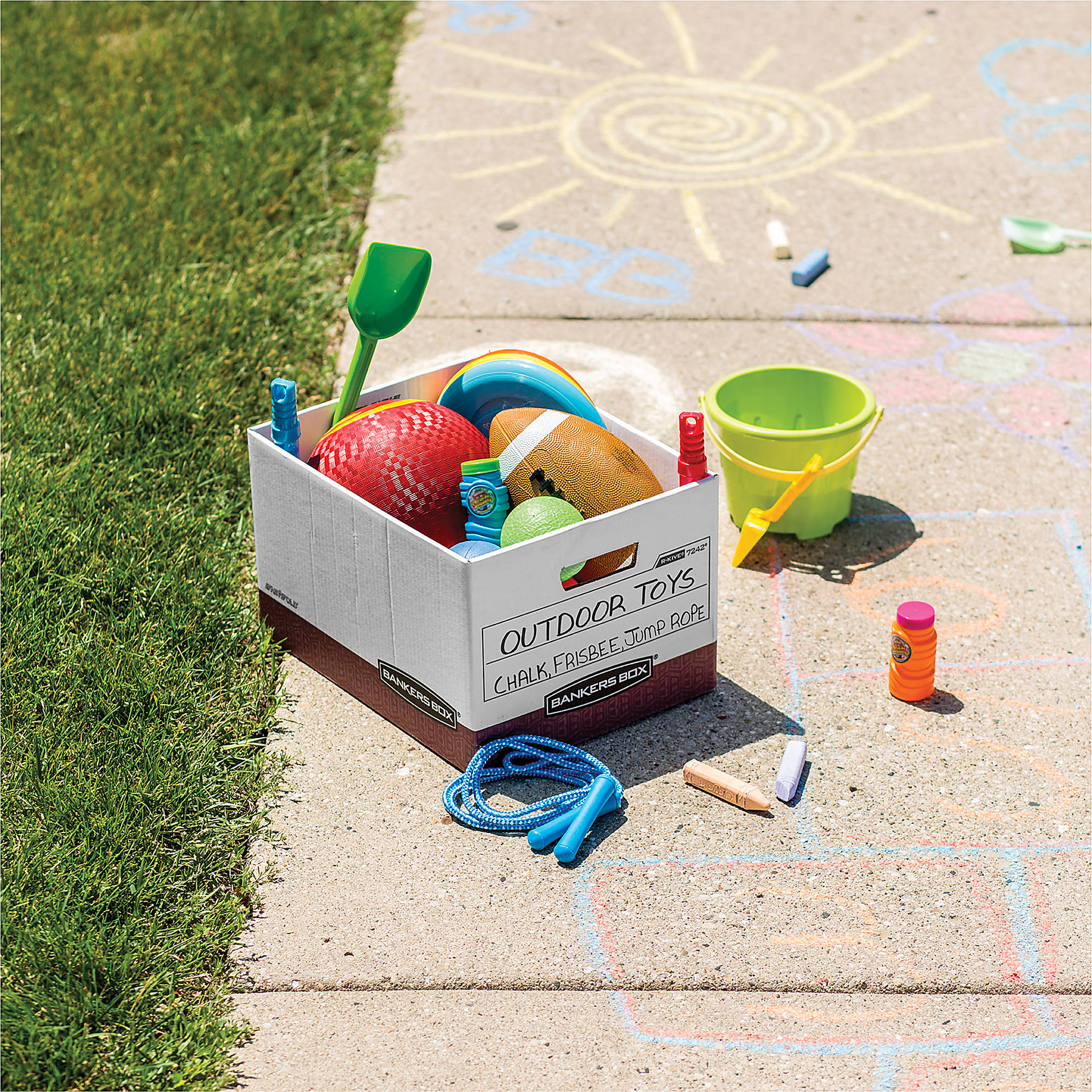 Bankers Box® R Kive® Standard-Duty Storage Boxes With Lift-Off Lids, Letter/Legal Size, 15" x 12" x 10", 60% Recycled, White/Red, Case Of 12 - Image 6