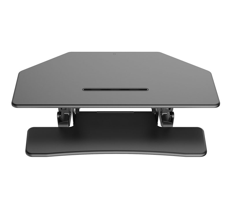 FlexiSpot Height-Adjustable Standing Desk Riser for Corner Desk, 41"W, Black - Image 5
