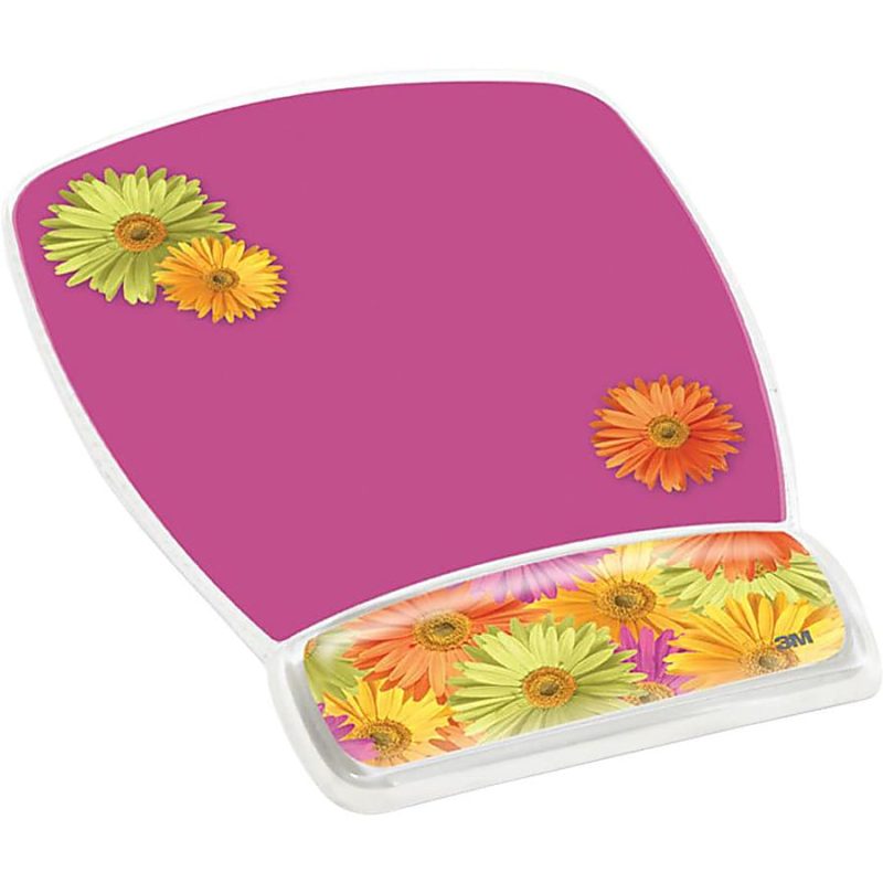 3M™ Precise™ Micro-Texture Mousing Surface With Gel Wrist Rest, Daisy Design - Image 4