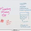 U Brands® Magnetic Glass Dry-Erase Board, 72" X 48", White Frosted Surface, Frameless, Actual Size 70" X 47" (2301U00-01) - Image 2