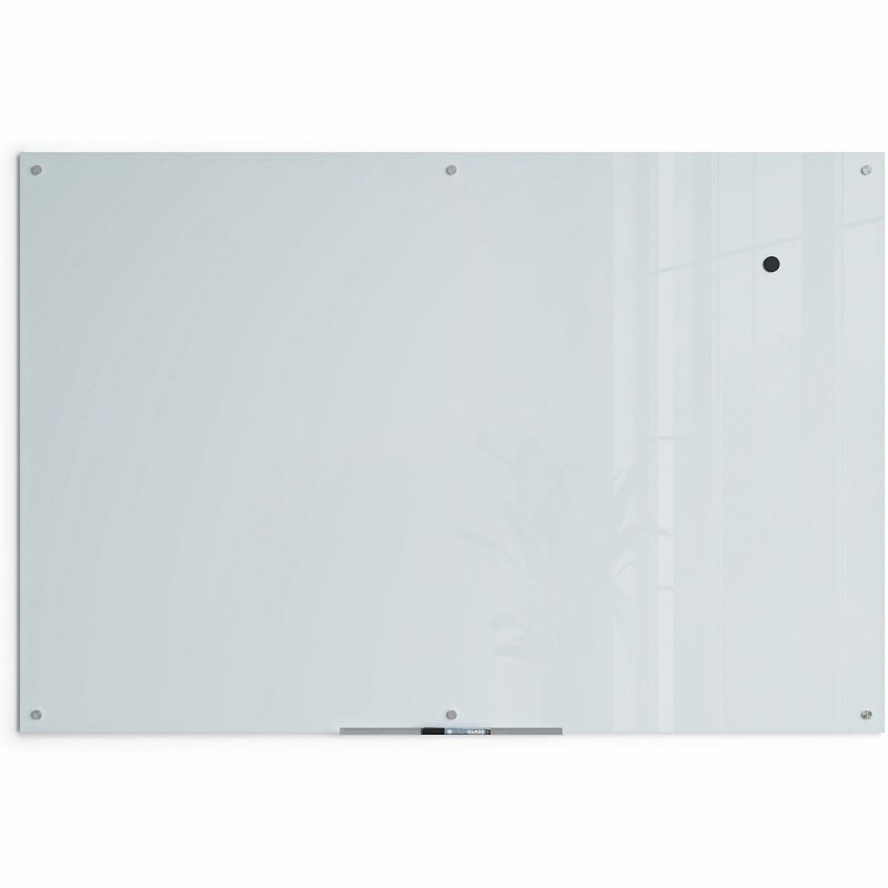 U Brands® Magnetic Glass Dry-Erase Board, 72" X 48", White Frosted Surface, Frameless, Actual Size 70" X 47" (2301U00-01) - Image 3