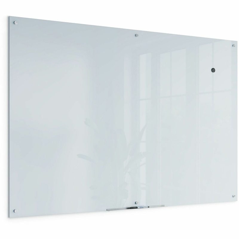 U Brands® Magnetic Glass Dry-Erase Board, 72" X 48", White Frosted Surface, Frameless, Actual Size 70" X 47" (2301U00-01) - Image 4
