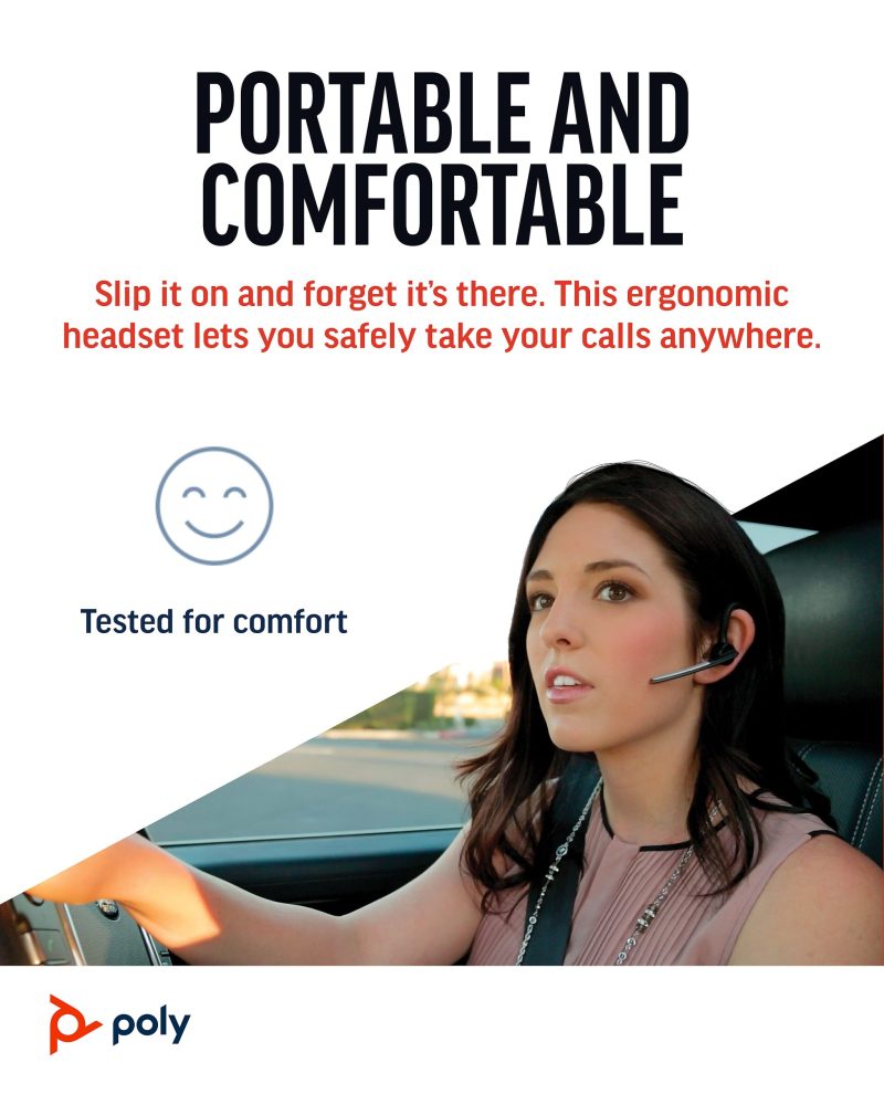 Plantronics® Voyager Legend Wireless Bluetooth® Over The Ear Headset, Black - Image 2