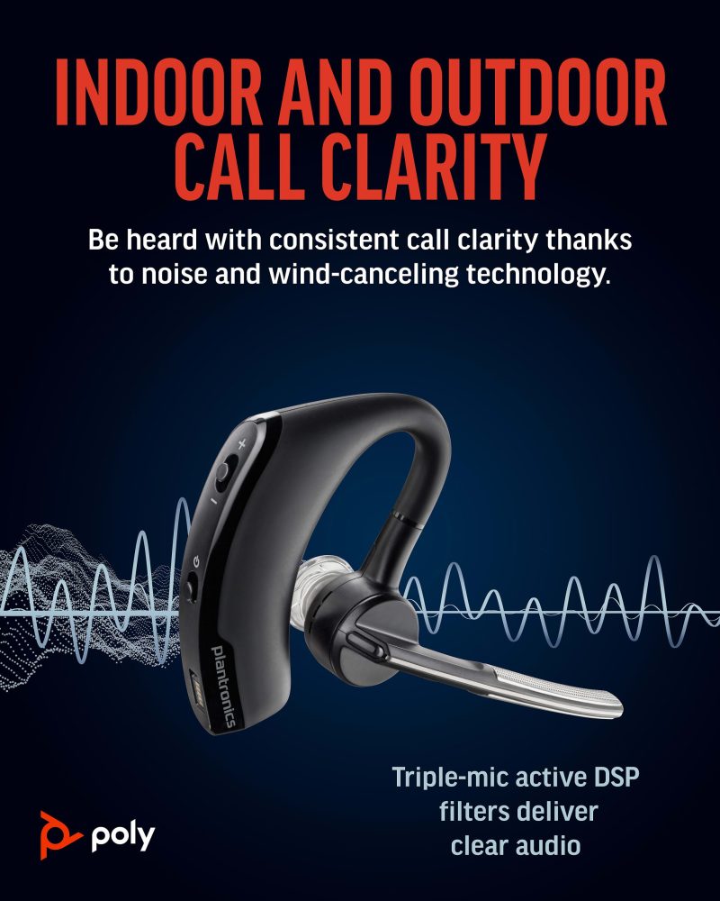 Plantronics® Voyager Legend Wireless Bluetooth® Over The Ear Headset, Black - Image 3