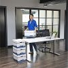 Bankers Box® R Kive® Heavy-Duty Storage Boxes With Locking Lift-Off Lids And Built-In Handles, Letter/Legal Size, 15" x 12" x 10", 60% Recycled, White/Blue, Case Of 12 - Image 3