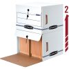 Bankers Box® Side Tab Storage Storage Files, Letter Size, 11 1/4" x 16" x 14", White/Blue, Case Of 12 - Image 4