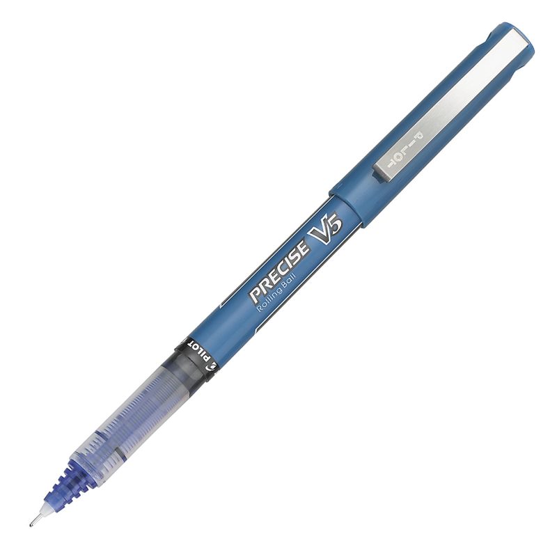 Pilot® Precise™ V5 Liquid Ink Rollerball Pens, Extra Fine Point, 0.5 mm, Blue Barrel, Blue Ink, Pack Of 12 Pens - Image 2