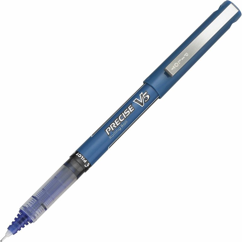 Pilot® Precise™ V5 Liquid Ink Rollerball Pens, Extra Fine Point, 0.5 mm, Blue Barrel, Blue Ink, Pack Of 12 Pens - Image 3