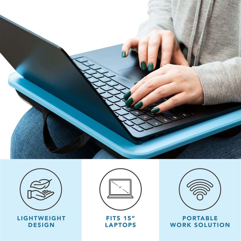 LapGear Compact Lap Desk, Alaskan Blue, Pack of 12 Desks - Image 3