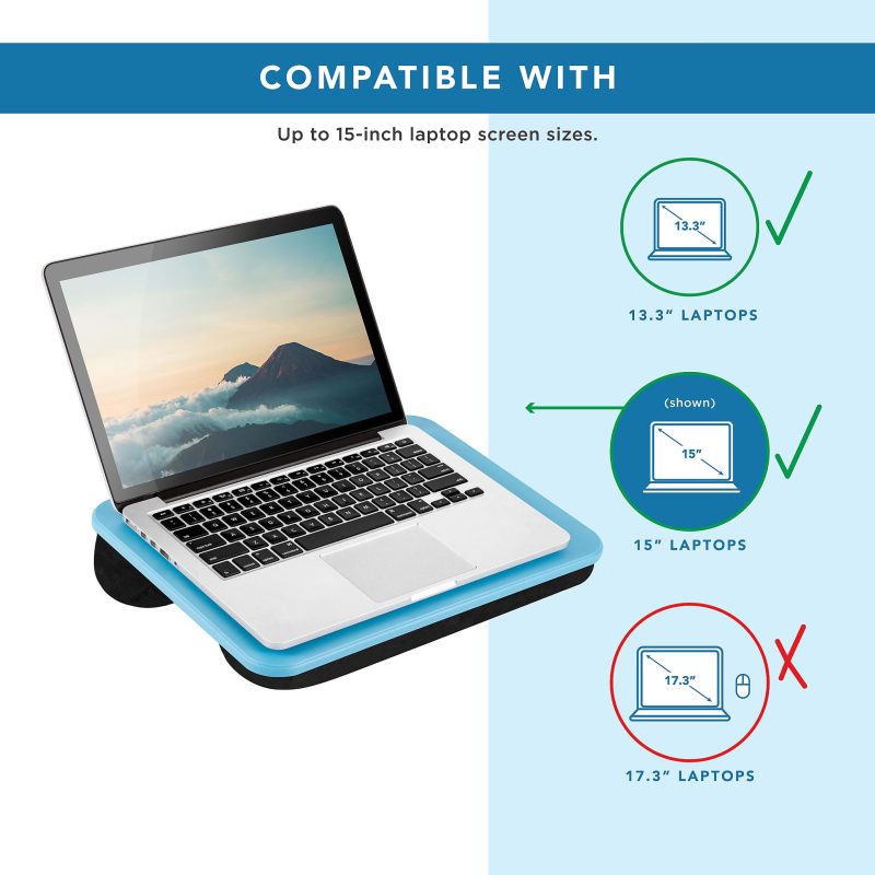 LapGear Compact Lap Desk, Alaskan Blue, Pack of 12 Desks - Image 4