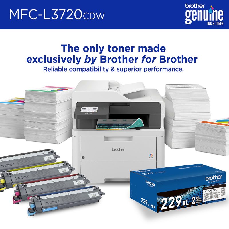 Brother MFC-L3720CDW Wireless Digital Color All-in-One Printer with Laser Quality Output and Refresh EZ Print Eligibility - Image 4