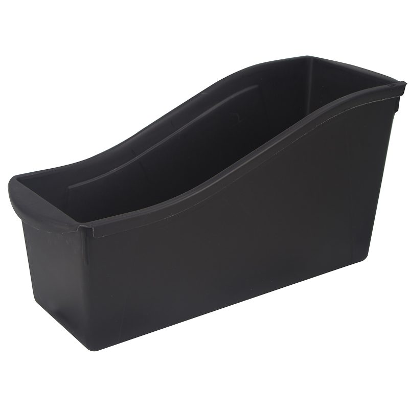 Storex Large Book Bins, 7”H x 5-5/16”W x 14-5/16”D, Black, Set Of 6 Bins - Image 2