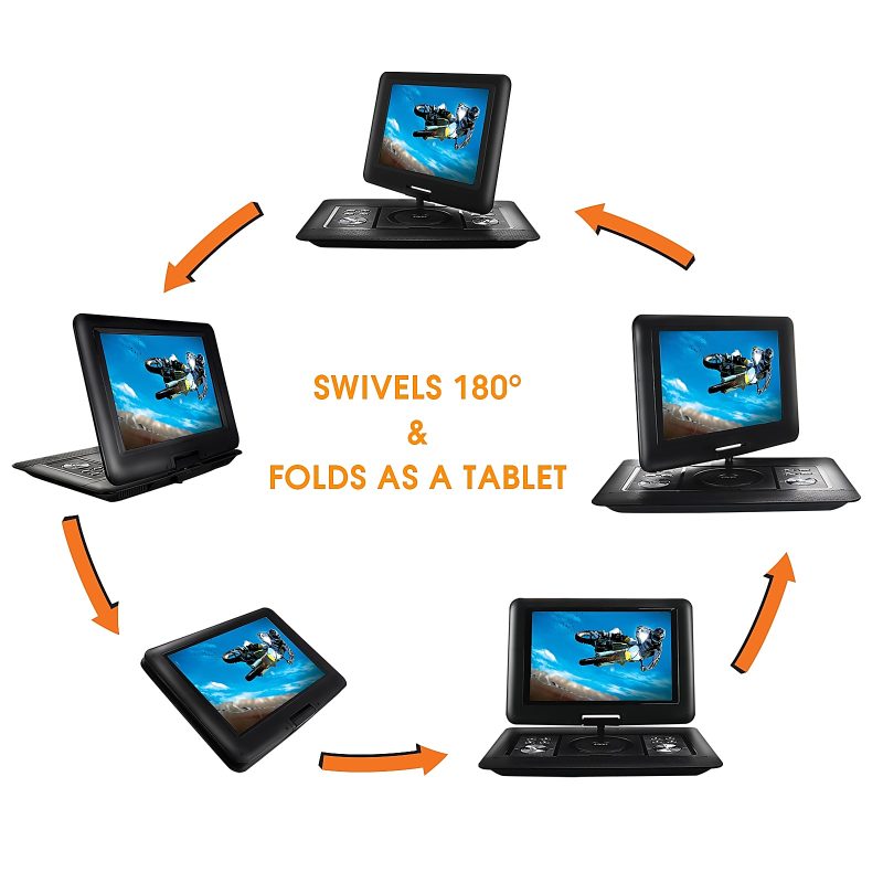 Trexonic Portable 15.4" DVD Player With Screen - Image 4