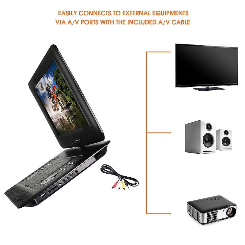 Trexonic Portable 15.4" DVD Player With Screen - Image 9