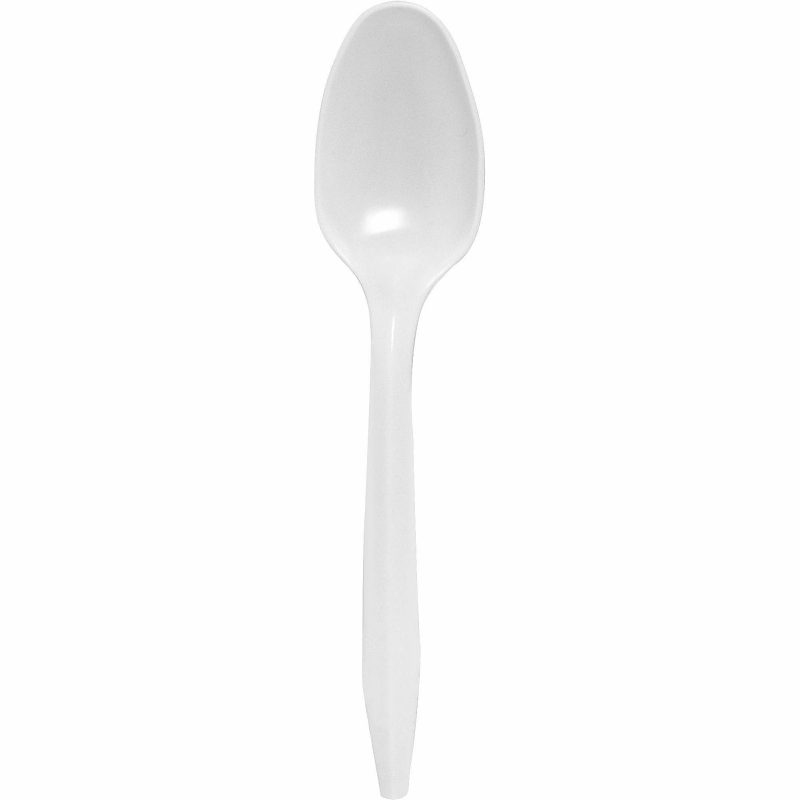 Genuine Joe Individually Wrapped Spoon - 1 Piece(s) - 1000/Carton - Spoon - 1 x Spoon - Disposable - White - Image 4