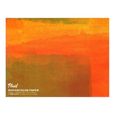 Global Art Fluid Watercolor Block, 18" x 24", White