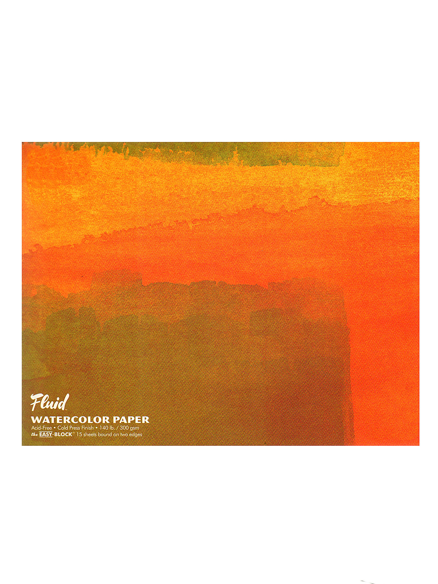 Global Art Fluid Watercolor Block, 18" x 24", White