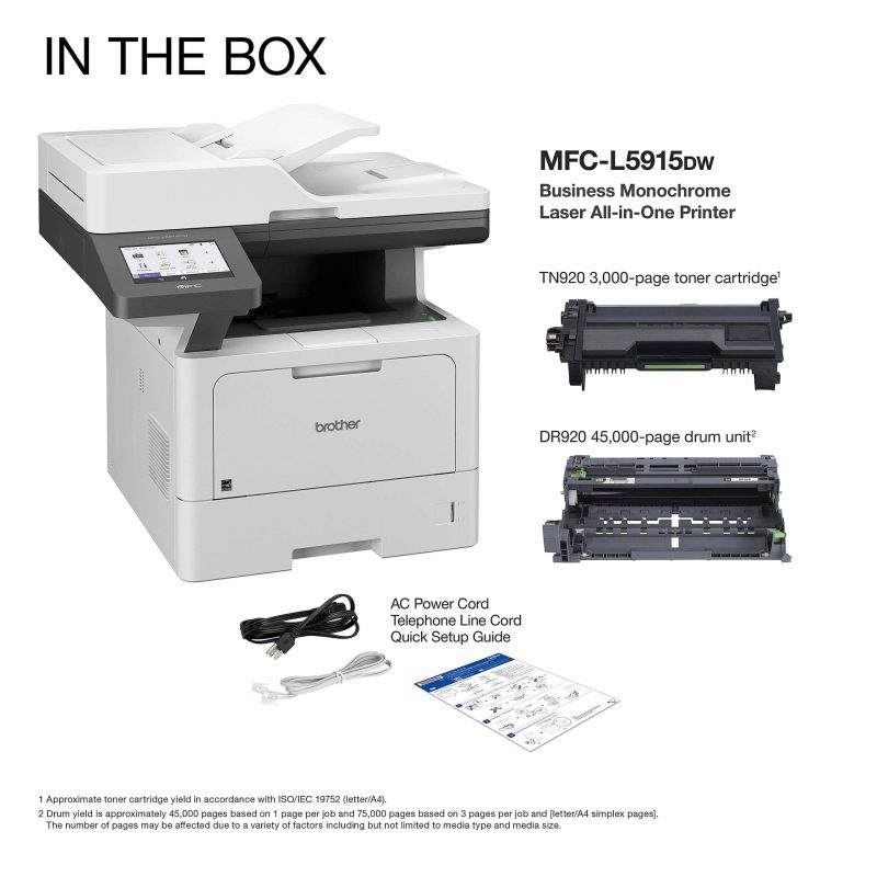 Brother® MFC-L5915DW Wireless Business Laser Monochrome All-in-One Printer - Image 7