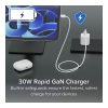 Plugable - Power adapter - GaN - 30 Watt - 1.5 A - PD 3.0 (24 pin USB-C) - white - Image 2