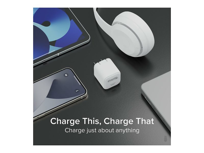 Plugable - Power adapter - GaN - 30 Watt - 1.5 A - PD 3.0 (24 pin USB-C) - white - Image 4