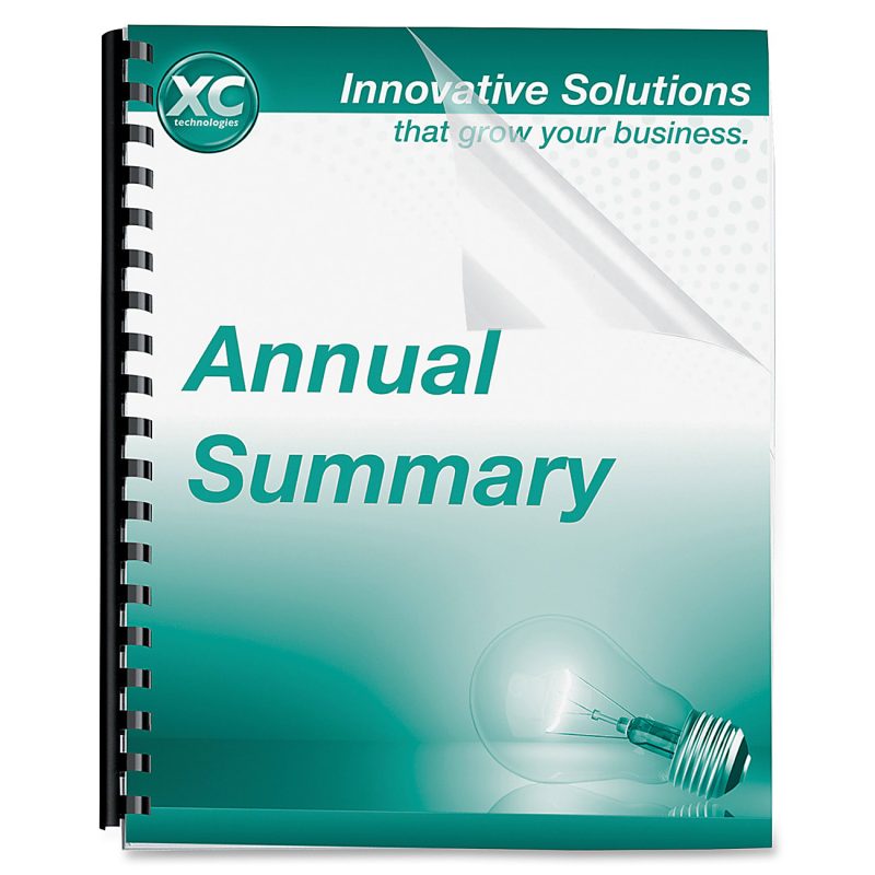 Fellowes® Clear Presentation Binding Covers, 8 1/2" 11", Clear, Pack Of 100 - Image 4