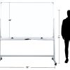 WorkPro® Double-Sided Mobile Magnetic Dry-Erase Whiteboard Easel, 72" x 48", Aluminum Frame With Silver Finish - Image 2
