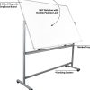 WorkPro® Double-Sided Mobile Magnetic Dry-Erase Whiteboard Easel, 72" x 48", Aluminum Frame With Silver Finish - Image 3
