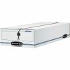 Bankers Box® Liberty® Corrugated Storage Boxes, 6 3/8" x 9" x 24", White/Blue, Case Of 12 - Image 2