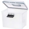 Iris® Weathertight® Mobile Storage File Box, 11 1/2" x 13 3/4" x 10 7/16", Clear - Image 3