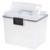 Iris® Weathertight® Mobile Storage File Box, 11 1/2" x 13 3/4" x 10 7/16", Clear - Image 4