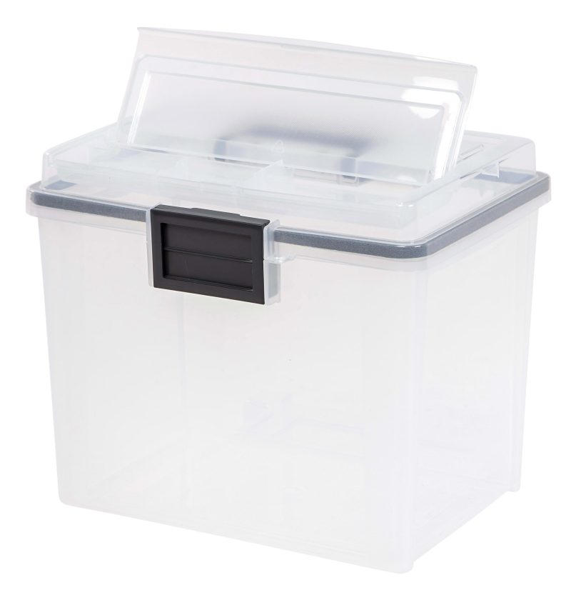 Iris® Weathertight® Mobile Storage File Box, 11 1/2" x 13 3/4" x 10 7/16", Clear - Image 4