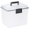 Iris® Weathertight® Mobile Storage File Box, 11 1/2" x 13 3/4" x 10 7/16", Clear - Image 5