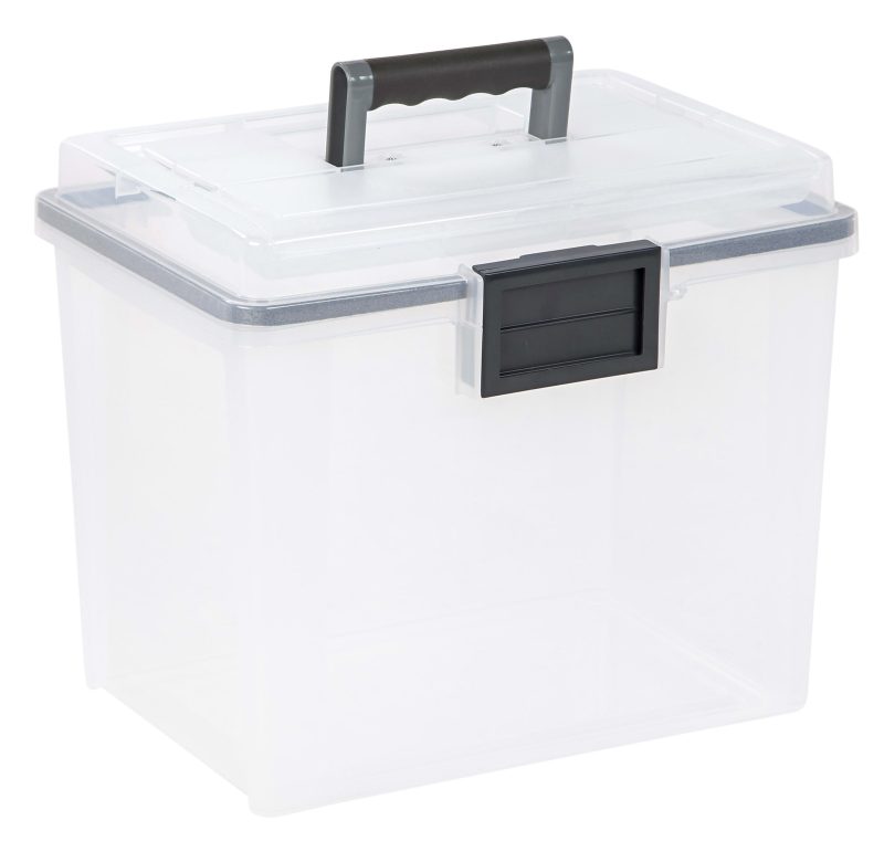 Iris® Weathertight® Mobile Storage File Box, 11 1/2" x 13 3/4" x 10 7/16", Clear - Image 5