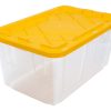 Office Depot® Brand by GreenMade® Professional Storage Totes With Handles/Snap Lids, 27 Gallon, 30-1/10" x 20-1/4" x 14-3/4", Clear/Yellow, Pack Of 4 Totes - Image 5